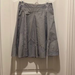 Striped circular skirt